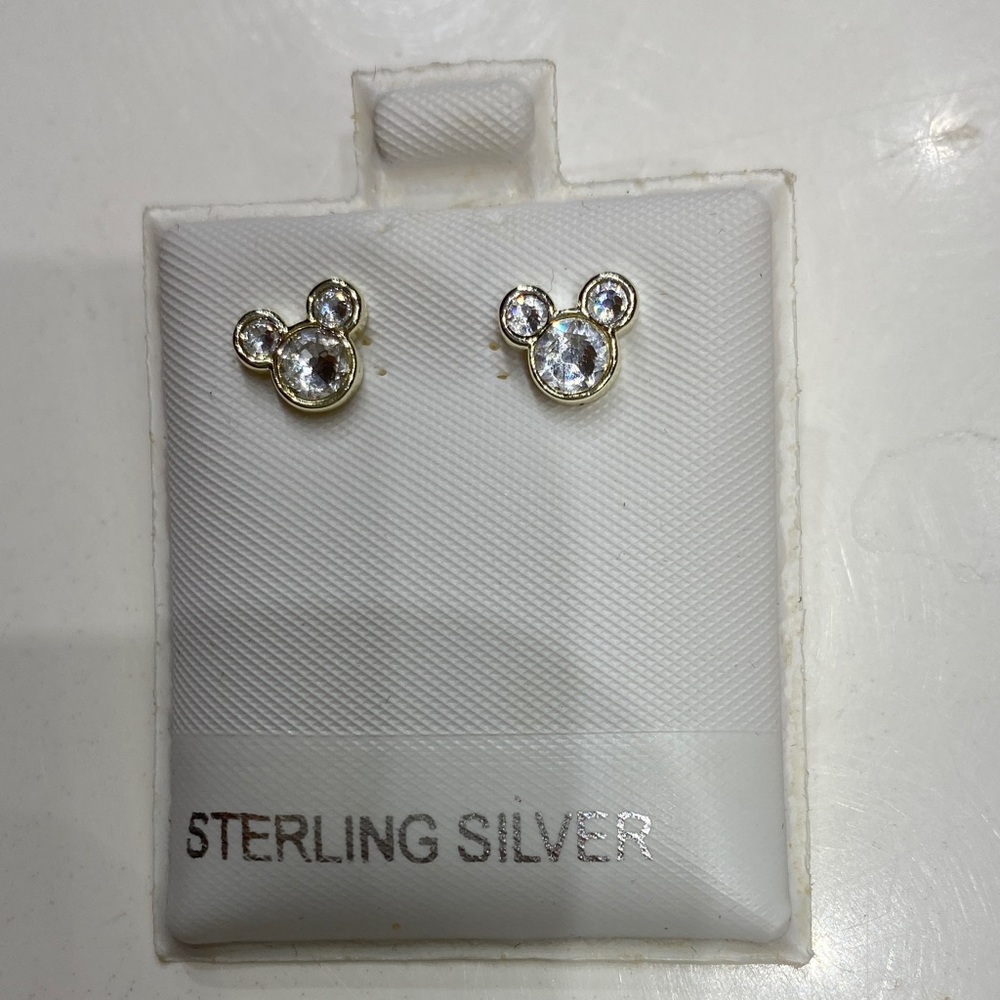 Sterling Silver Mickey Mouse Earrings